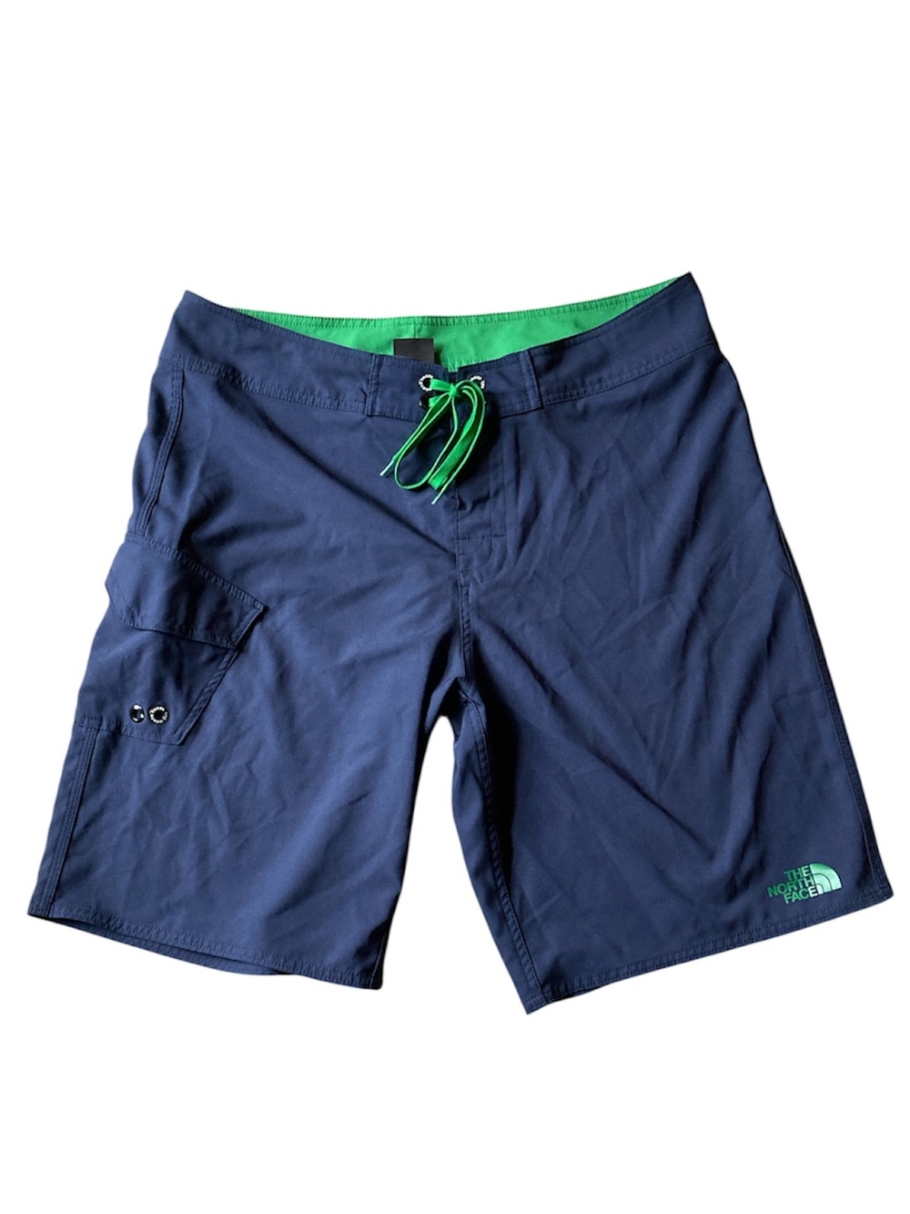 The North Face Board Shorts Navy & Kelly Green Size 38 NWOT